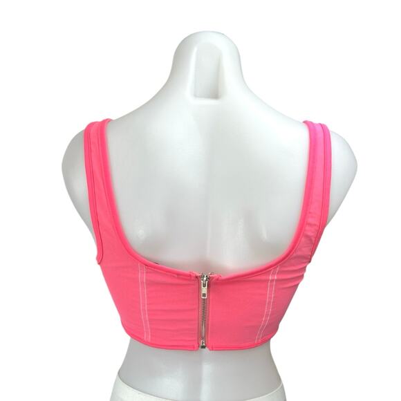 DYLN Women's Pink Sleeveless Cami Camisole Corset Bustier Crop Tank Top Size M - Picture 2 of 4